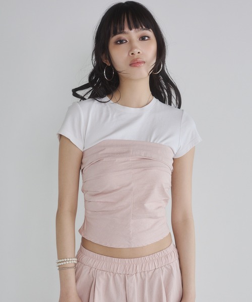 ENVYM（アンビー）の「サイドタックベアトップ（その他トップス・レディース・ブラック/ピンク/カーキ・M/S）」の20枚目の写真