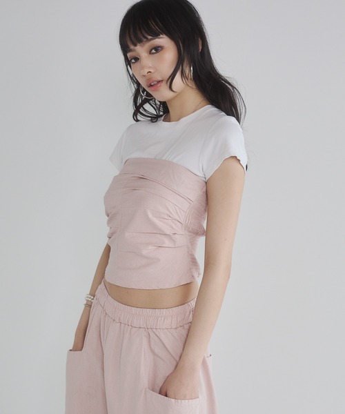 ENVYM（アンビー）の「サイドタックベアトップ（その他トップス・レディース・ブラック/ピンク/カーキ・M/S）」の15枚目の写真