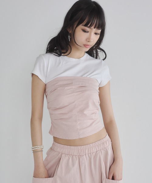 ENVYM（アンビー）の「サイドタックベアトップ（その他トップス・レディース・ブラック/ピンク/カーキ・M/S）」の16枚目の写真