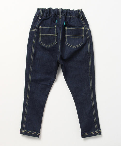 こども ビームス（コドモビームス）の「Smoothy / デニム サルエルパンツ (90～140cm)（デニムパンツ・キッズ・インディゴブルー・90t/110/120/100/130）」の2枚目の写真