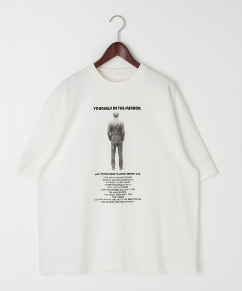 niko and...(ニコアンド)の「マンストーリーTEE(Tシャツ/カットソー・メンズ・オフホワイト/ネイビー・MEDIUM/LARGE)」の9枚目の写真