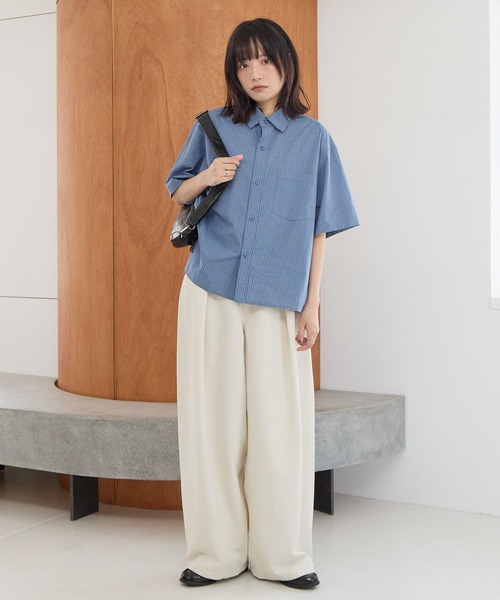 PBLIM（ページボーイリム）の「《UNISEX》チェックポケットワイドスラックス（スラックス・レディース・ブラック/アイボリー・MEDIUM/LARGE）」の7枚目の写真