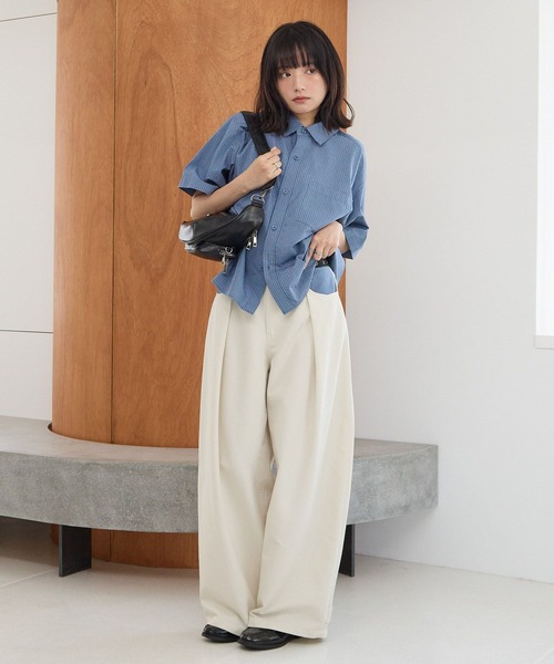 PBLIM（ページボーイリム）の「《UNISEX》チェックポケットワイドスラックス（スラックス・レディース・ブラック/アイボリー・MEDIUM/LARGE）」の8枚目の写真