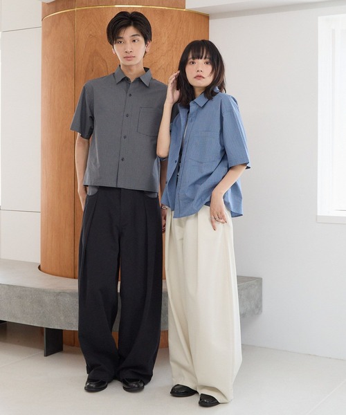 PBLIM（ページボーイリム）の「《UNISEX》チェックポケットワイドスラックス（スラックス・レディース・ブラック/アイボリー・MEDIUM/LARGE）」の15枚目の写真