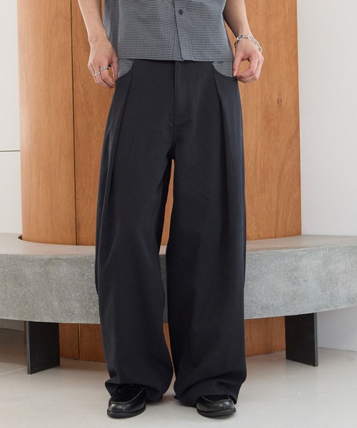 PBLIM（ページボーイリム）の「《UNISEX》チェックポケットワイドスラックス（スラックス・レディース・ブラック/アイボリー・MEDIUM/LARGE）」の18枚目の写真