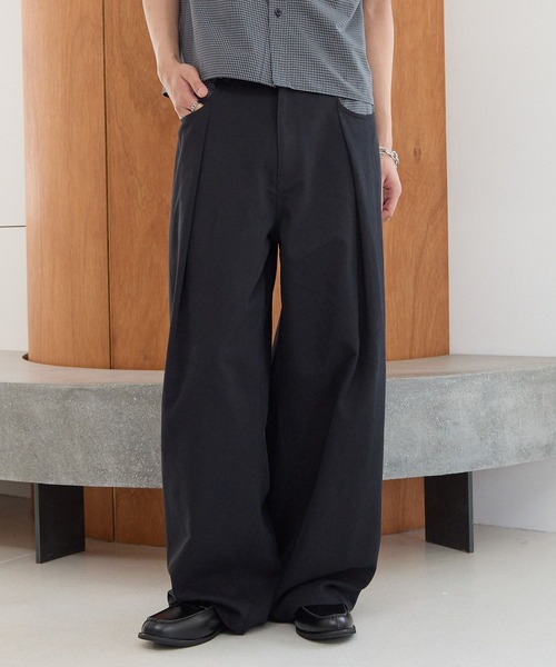 PBLIM（ページボーイリム）の「《UNISEX》チェックポケットワイドスラックス（スラックス・レディース・ブラック/アイボリー・MEDIUM/LARGE）」の19枚目の写真