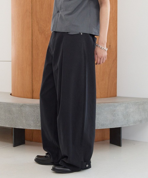 PBLIM（ページボーイリム）の「《UNISEX》チェックポケットワイドスラックス（スラックス・レディース・ブラック/アイボリー・MEDIUM/LARGE）」の20枚目の写真