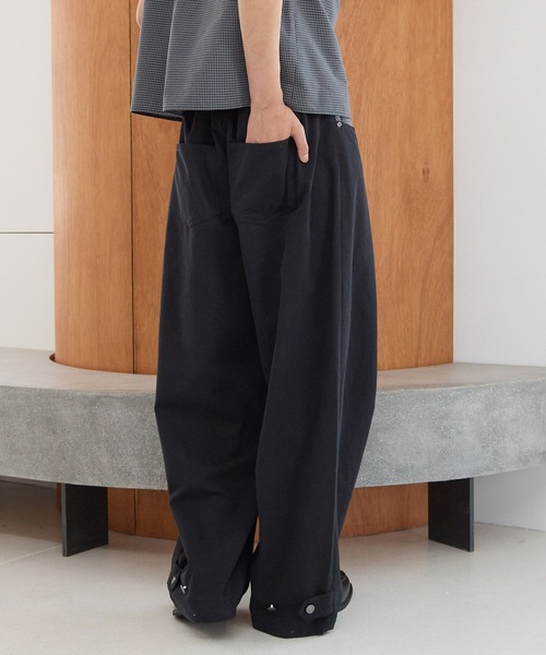 PBLIM（ページボーイリム）の「《UNISEX》チェックポケットワイドスラックス（スラックス・レディース・ブラック/アイボリー・MEDIUM/LARGE）」の21枚目の写真