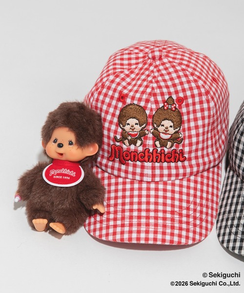 BRANSHES(ブランシェス)の「【モンチッチ】ギンガムキャップ(キャップ・キッズ・レッド/ブラック・M/L)」の14枚目の写真