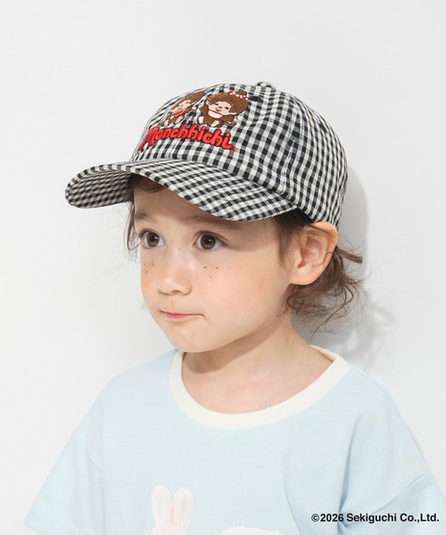BRANSHES(ブランシェス)の「【モンチッチ】ギンガムキャップ(キャップ・キッズ・レッド/ブラック・M/L)」の6枚目の写真