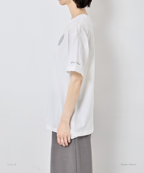 tanakadaisuke(タナカダイスケ)の「【tanakadaisuke/タナカダイスケ】Cosmic Heart Compact T-shirt/コズミックハートコンパクトTシャツ(Tシャツ/カットソー・レディース・ブラック/ホワイト・M/S)」の8枚目の写真