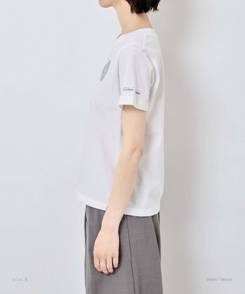 tanakadaisuke(タナカダイスケ)の「【tanakadaisuke/タナカダイスケ】Cosmic Heart Compact T-shirt/コズミックハートコンパクトTシャツ(Tシャツ/カットソー・レディース・ブラック/ホワイト・M/S)」の5枚目の写真