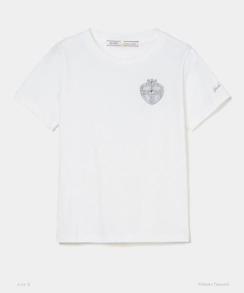 tanakadaisuke(タナカダイスケ)の「【tanakadaisuke/タナカダイスケ】Cosmic Heart Compact T-shirt/コズミックハートコンパクトTシャツ(Tシャツ/カットソー・レディース・ブラック/ホワイト・M/S)」の10枚目の写真