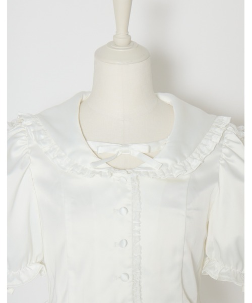 mellfy memory(メルフィーメモリー)の「Lace sleeves sweet satin blouse(シャツ/ブラウス・レディース・ホワイト/ピンク・FREE)」の22枚目の写真