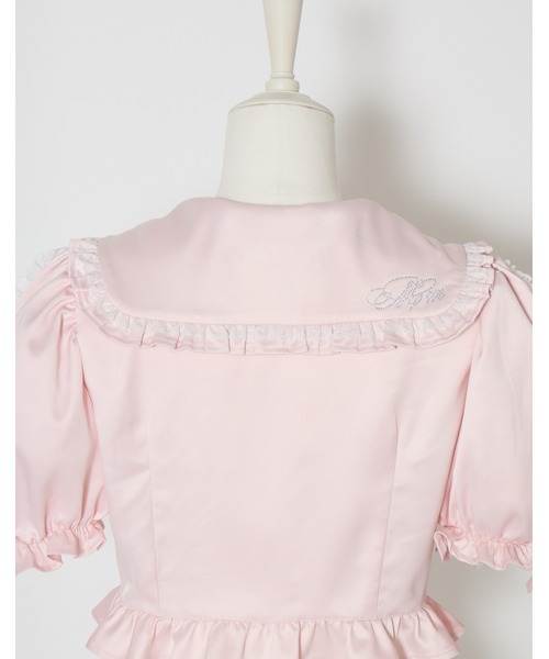 mellfy memory(メルフィーメモリー)の「Lace sleeves sweet satin blouse(シャツ/ブラウス・レディース・ホワイト/ピンク・FREE)」の16枚目の写真