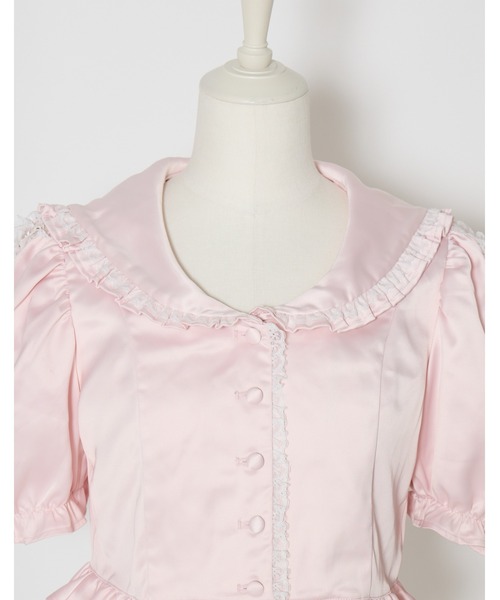 mellfy memory(メルフィーメモリー)の「Lace sleeves sweet satin blouse(シャツ/ブラウス・レディース・ホワイト/ピンク・FREE)」の18枚目の写真