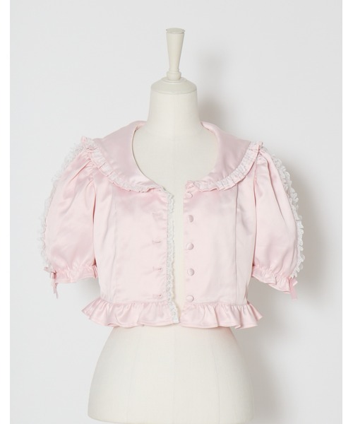 mellfy memory(メルフィーメモリー)の「Lace sleeves sweet satin blouse(シャツ/ブラウス・レディース・ホワイト/ピンク・FREE)」の19枚目の写真