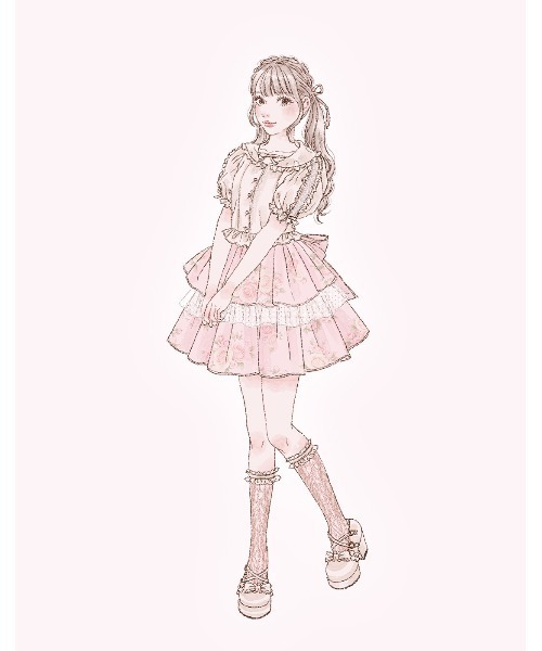mellfy memory(メルフィーメモリー)の「Lace sleeves sweet satin blouse(シャツ/ブラウス・レディース・ホワイト/ピンク・FREE)」の9枚目の写真