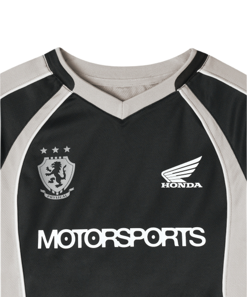 PHYPS MOTORCYCLE(フィップスモーターサイクル)の「Womens Mesh Crop Football Tee Black(Tシャツ/カットソー・レディース・その他・SMALL/MEDIUM)」の4枚目の写真