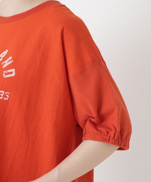one'sterrace(ワンズテラス)の「袖口ゴム入り ロゴプリントプルオーバー(Tシャツ/カットソー・レディース・オレンジ系その他5/ブラック系8/ベージュ系8・02)」の12枚目の写真