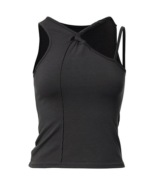 FLAREUP(フレアアップ)の「Braided Sleeveless (FL-143_Black)(Tシャツ/カットソー・レディース・ブラック・OS)」の1枚目の写真