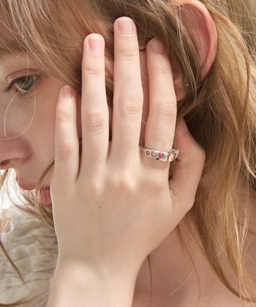 Birthday room(バースデイルーム)の「カラービジューリング/Colored Jewel Ring(リング・レディース・ブルー/パープル/イエロー・FREE)」の10枚目の写真