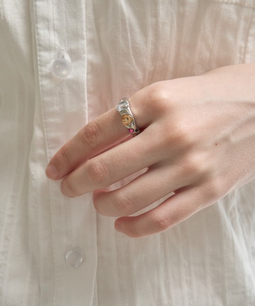 Birthday room(バースデイルーム)の「カラービジューリング/Colored Jewel Ring(リング・レディース・ブルー/パープル/イエロー・FREE)」の12枚目の写真