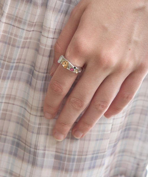 Birthday room(バースデイルーム)の「カラービジューリング/Colored Jewel Ring(リング・レディース・ブルー/パープル/イエロー・FREE)」の13枚目の写真