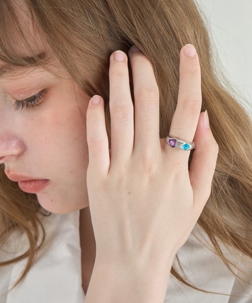 Birthday room(バースデイルーム)の「カラービジューリング/Colored Jewel Ring(リング・レディース・ブルー/パープル/イエロー・FREE)」の19枚目の写真