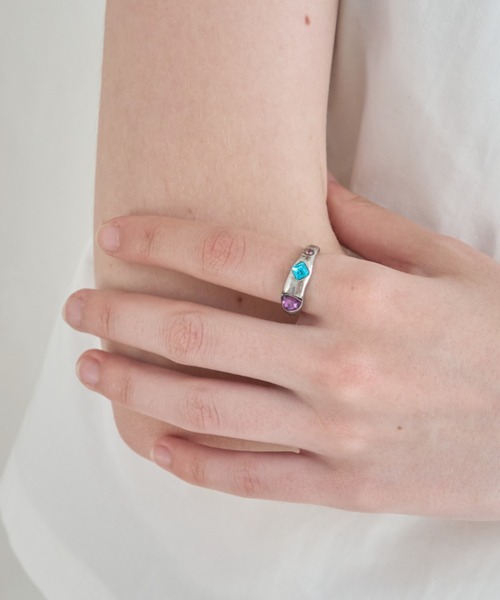 Birthday room(バースデイルーム)の「カラービジューリング/Colored Jewel Ring(リング・レディース・ブルー/パープル/イエロー・FREE)」の21枚目の写真