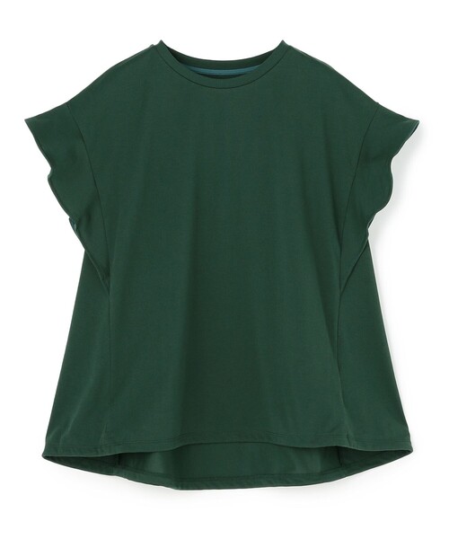 UNFILO(アンフィーロ)の「プレーティング フレアスリーブ Tシャツ(Tシャツ/カットソー・レディース・ブラック系/ホワイト系/グリーン系/ダークブラウン系/ベージュ系・SMALL/MEDIUM/LARGE)」の5枚目の写真