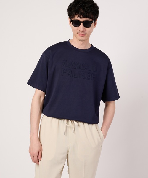 Arnold Palmer(アーノルドパーマー)の「【接触冷感/UVカット】シルキーダンボール シェア ロゴ Tシャツ(Tシャツ/カットソー・レディース・ベージュ/サックスブルー/ネイビー/ホワイト・L/XS/S/LL/M)」の17枚目の写真