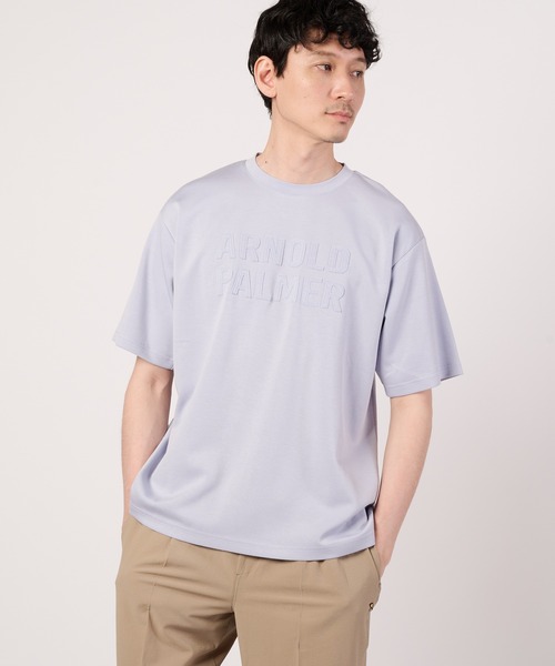 Arnold Palmer(アーノルドパーマー)の「【接触冷感/UVカット】シルキーダンボール シェア ロゴ Tシャツ(Tシャツ/カットソー・レディース・ベージュ/サックスブルー/ネイビー/ホワイト・L/XS/S/LL/M)」の21枚目の写真