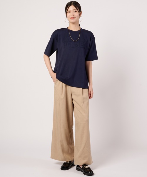 Arnold Palmer(アーノルドパーマー)の「【接触冷感/UVカット】シルキーダンボール シェア ロゴ Tシャツ(Tシャツ/カットソー・レディース・ベージュ/サックスブルー/ネイビー/ホワイト・L/XS/S/LL/M)」の16枚目の写真