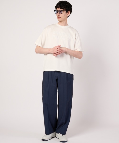 Arnold Palmer(アーノルドパーマー)の「【接触冷感/UVカット】シルキーダンボール シェア ロゴ Tシャツ(Tシャツ/カットソー・レディース・ベージュ/サックスブルー/ネイビー/ホワイト・L/XS/S/LL/M)」の12枚目の写真