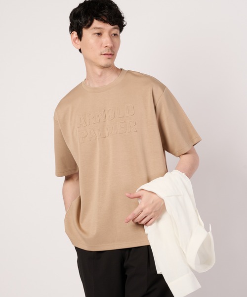 Arnold Palmer(アーノルドパーマー)の「【接触冷感/UVカット】シルキーダンボール シェア ロゴ Tシャツ(Tシャツ/カットソー・レディース・ベージュ/サックスブルー/ネイビー/ホワイト・L/XS/S/LL/M)」の14枚目の写真