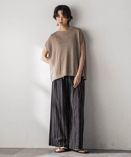 MAYSON GREY(メイソングレイ)の「【40周年限定】スパンコール刺繍イージーワイドパンツ(その他パンツ・レディース・ブラック・M)」の12枚目の写真