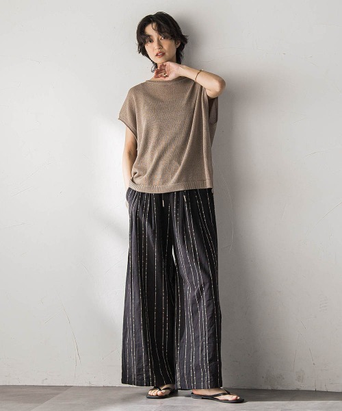 MAYSON GREY(メイソングレイ)の「【40周年限定】スパンコール刺繍イージーワイドパンツ(その他パンツ・レディース・ブラック・M)」の7枚目の写真