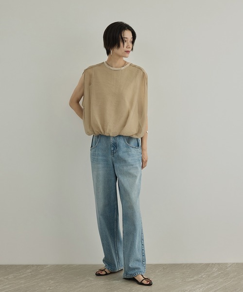 SALON adam et rope'（サロン アダム エ ロペ）の「【WEB限定】シアーオーガンジーバルーンプルオーバー（その他トップス・レディース・ベージュ系その他/ライトグレー・FREE）」の17枚目の写真