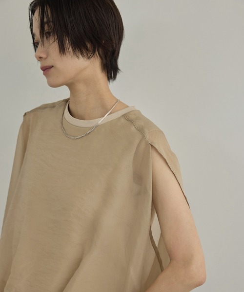 SALON adam et rope'（サロン アダム エ ロペ）の「【WEB限定】シアーオーガンジーバルーンプルオーバー（その他トップス・レディース・ベージュ系その他/ライトグレー・FREE）」の22枚目の写真