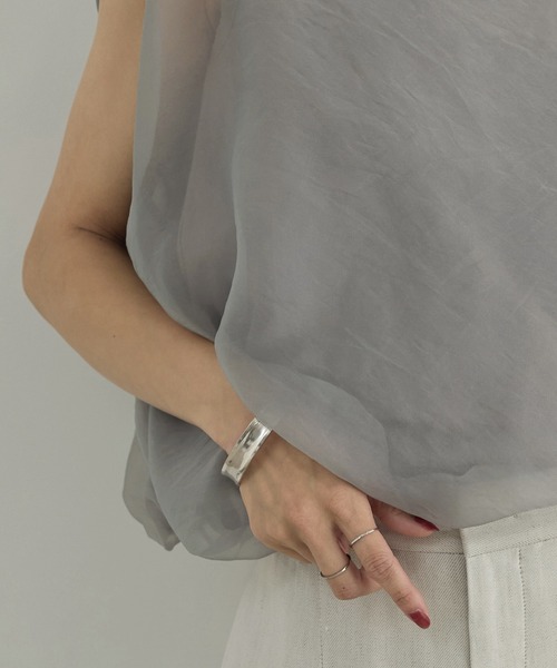 SALON adam et rope'（サロン アダム エ ロペ）の「【WEB限定】シアーオーガンジーバルーンプルオーバー（その他トップス・レディース・ベージュ系その他/ライトグレー・FREE）」の21枚目の写真