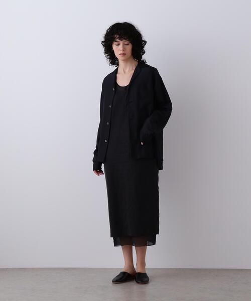 YLEVE(イレーヴ)の「YLEVE / SILK HABUTAE PAJAMA SHIRT(シャツ/ブラウス・レディース・ブラック/ブルー・0/1)」の3枚目の写真