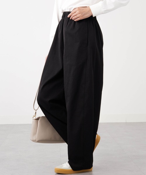 BELLUNA PLUS(ベルーナ)の「サラもち!ビンテージ調カーブパンツ62丈(その他パンツ・レディース・キャメル/ブラック/チャコール/アイボリー・X-LARGE/LARGE/MEDIUM/SMALL)」の12枚目の写真