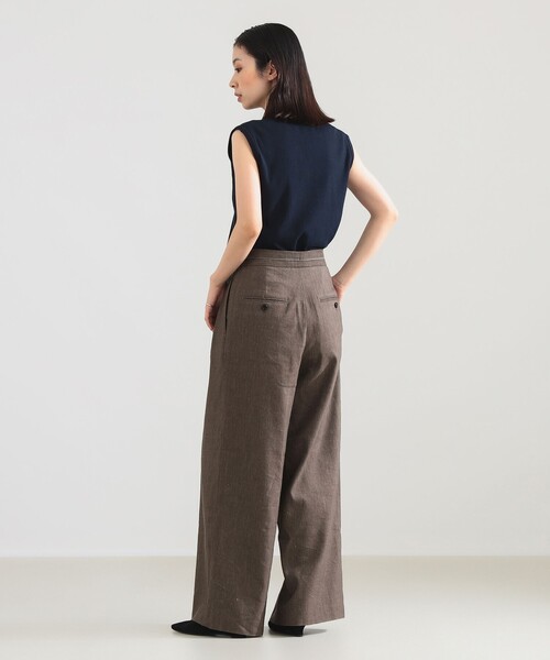 Demi-Luxe BEAMS(デミルクス ビームス)の「AK+1 / コットン リボン ノースリーブ カットソー(Tシャツ/カットソー・レディース・ネイビー/ホワイト・ONE SIZE)」の11枚目の写真