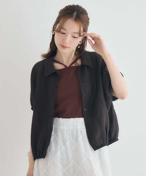RETRO GIRL(レトロガール)の「アソートシアーコクーンシャツ(シャツ/ブラウス・レディース・ブラック/ナチュラル/ブルー系その他2・FREE)」の20枚目の写真