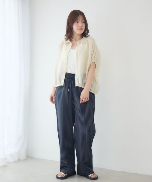 RETRO GIRL(レトロガール)の「アソートシアーコクーンシャツ(シャツ/ブラウス・レディース・ブラック/ナチュラル/ブルー系その他2・FREE)」の12枚目の写真
