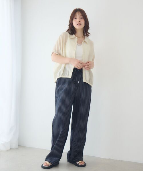 RETRO GIRL(レトロガール)の「アソートシアーコクーンシャツ(シャツ/ブラウス・レディース・ブラック/ナチュラル/ブルー系その他2・FREE)」の11枚目の写真