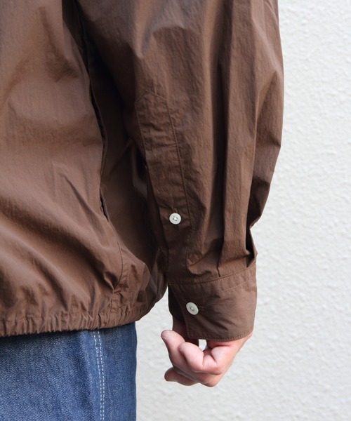 GYMPHLEX（ジムフレックス）の「Gymphlex/ジムフレックス　ナイロンタスランロングスリーブシャツ　NYLON TASLAN LONGSLEEVE SHIRT　GY-B0504 SYM（シャツ/ブラウス・メンズ・ブラウン/ネイビー・M/L）」の6枚目の写真