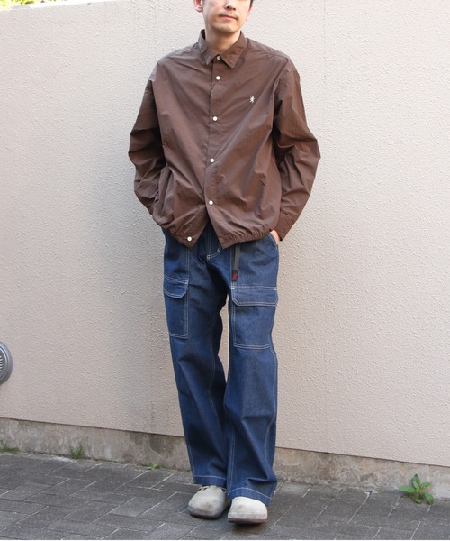 GYMPHLEX（ジムフレックス）の「Gymphlex/ジムフレックス　ナイロンタスランロングスリーブシャツ　NYLON TASLAN LONGSLEEVE SHIRT　GY-B0504 SYM（シャツ/ブラウス・メンズ・ブラウン/ネイビー・M/L）」の9枚目の写真