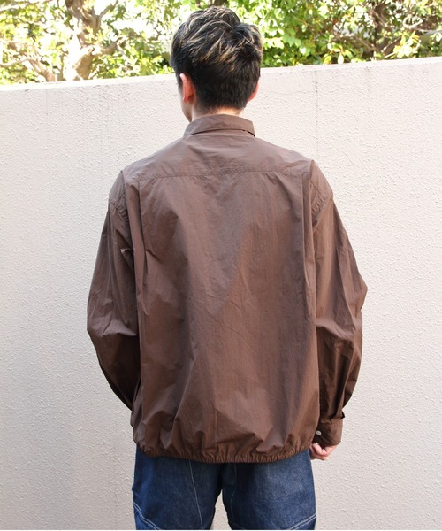 GYMPHLEX（ジムフレックス）の「Gymphlex/ジムフレックス　ナイロンタスランロングスリーブシャツ　NYLON TASLAN LONGSLEEVE SHIRT　GY-B0504 SYM（シャツ/ブラウス・メンズ・ブラウン/ネイビー・M/L）」の8枚目の写真